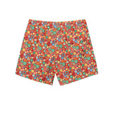 Isaia Red Polyester Swim Short