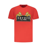 Cavalli Class Red Cotton Men T-Shirt
