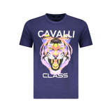 Cavalli Class Blue Cotton Men T-Shirt