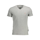 Guess Jeans Gray Cotton Men T-Shirt
