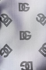 Dolce & Gabbana Gray Logo Monogram Full Zip Bomber Jacket