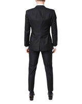 Dolce & Gabbana Black MARTINI Wool Formal 3 Piece Suit