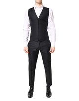 Dolce & Gabbana Black MARTINI Wool Formal 3 Piece Suit