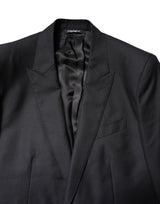 Dolce & Gabbana Black MARTINI Wool Formal 3 Piece Suit