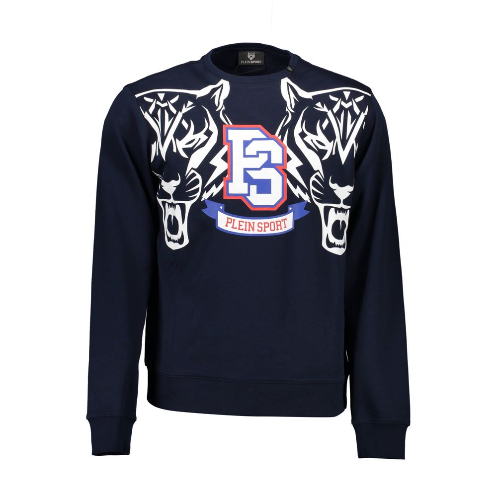 Plein Sport Blue Cotton Men Sweater