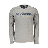 La Martina Gray Cotton Men T-Shirt