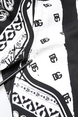 Dolce & Gabbana Black White Bandana Cotton Formal Dress Shirt