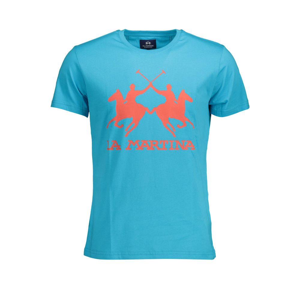La Martina Blue Cotton T-Shirt