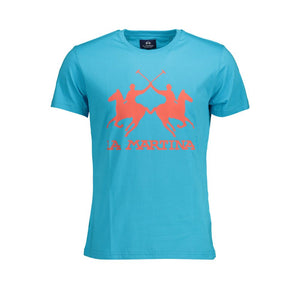 La Martina Blue Cotton T-Shirt