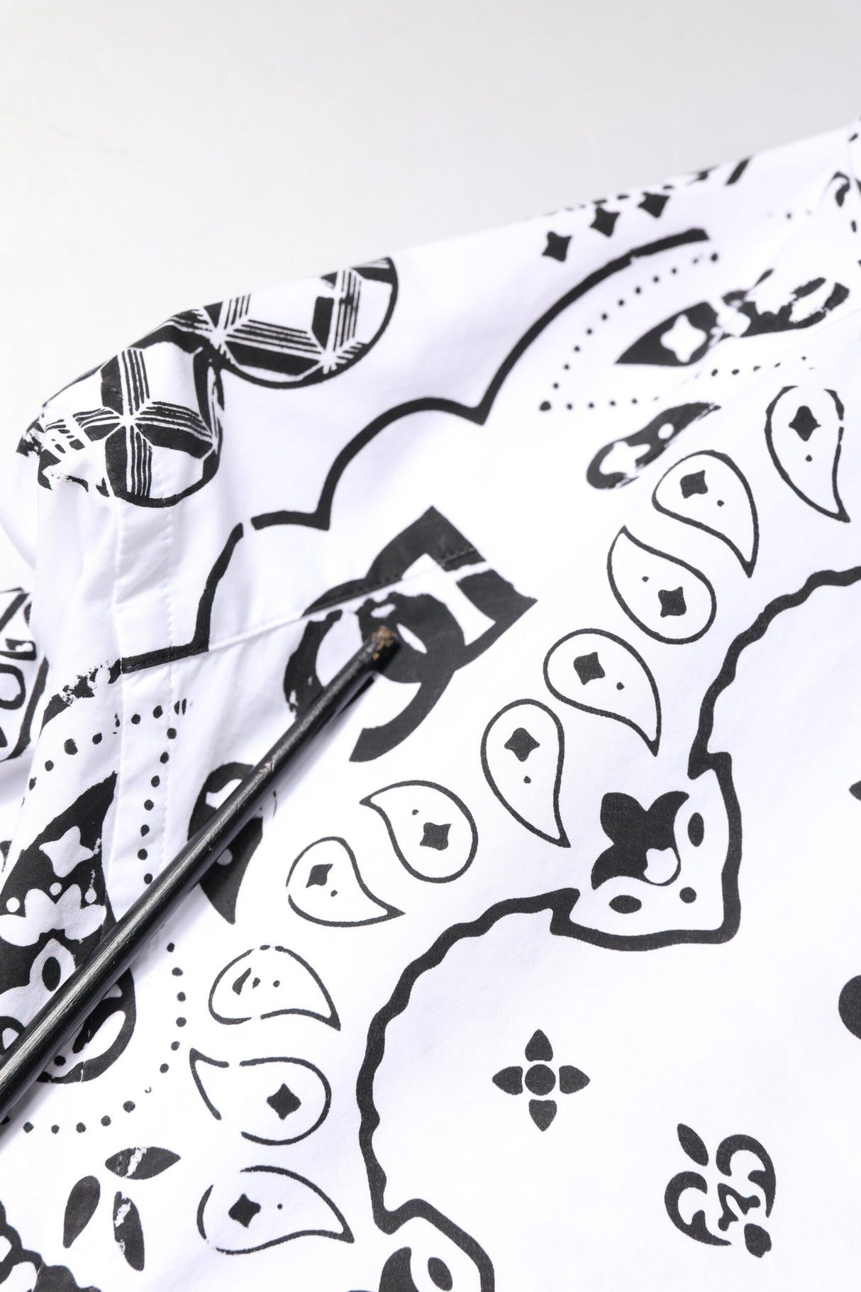 Dolce & Gabbana White Black Bandana MARTINI Formal Shirt