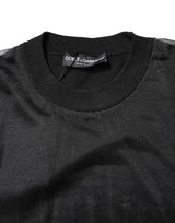 Dolce & Gabbana Black Logo Knitted Crewneck Pullover Sweater