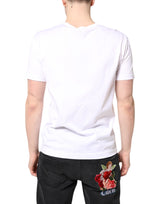 Dolce & Gabbana White Crew Neck DG Crown Short Sleeve T-shirt