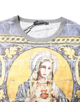 Dolce & Gabbana Multicolor Religious Print Round Neck T-shirt