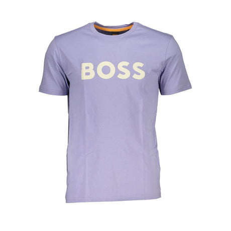Hugo Boss Purple Cotton Men T-Shirt