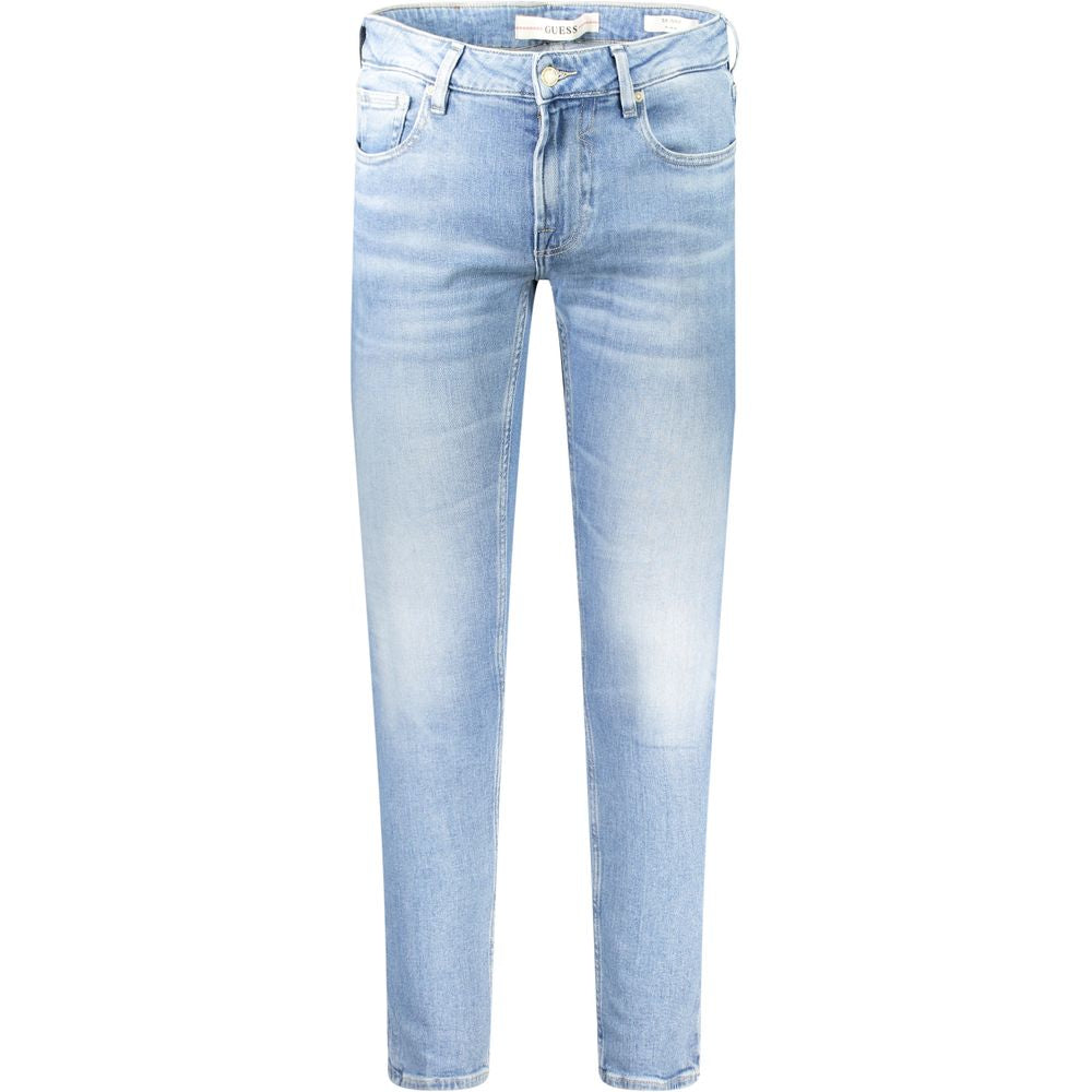 Guess Jeans Light Blue Cotton Men Jeans