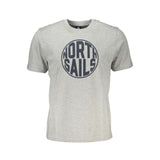 North Sails Gray Cotton Men T-Shirt