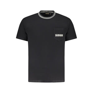 Napapijri Black Cotton T-Shirt
