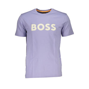 Hugo Boss Purple Cotton Men T-Shirt