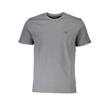 Napapijri Gray Cotton Men T-Shirt