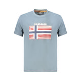 Napapijri Gray Cotton Men T-Shirt