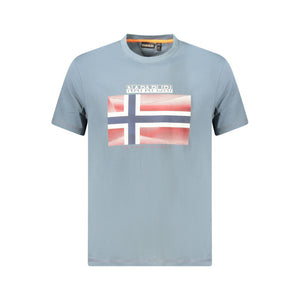 Napapijri Gray Cotton Men T-Shirt