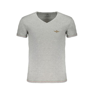 Aeronautica Militare Gray Cotton Men T-Shirt