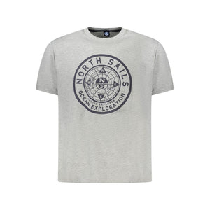 North Sails Brown Cotton Men T-Shirt