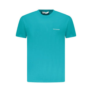 Trussardi Light Blue Cotton Men T-Shirt