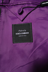 Dolce & Gabbana Purple Double Breasted Men Suit Coat Blazer