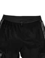 Dolce & Gabbana Black Cotton Cargo Jogger Sweatpants Pants