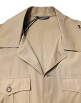 Dolce & Gabbana Brown Graphic Print Short Sleeves Shirt
