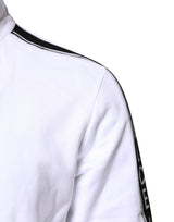 Dolce & Gabbana White Cotton Logo Hooded Sweatshirt Sweater