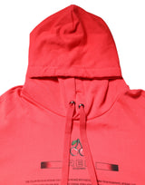 Dolce & Gabbana Red Logo Printed Hooded Sweatshirt Sweater