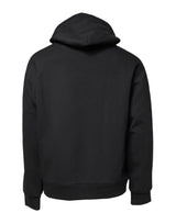 Dolce & Gabbana Black Bee Crown Embroidery Hooded Sweater