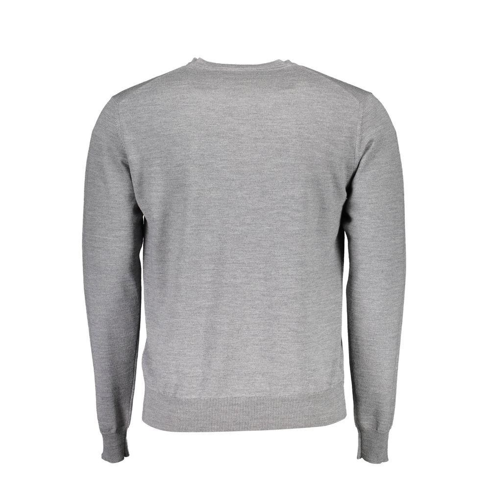 Harmont & Blaine Gray Wool Men Sweater