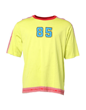 Dolce & Gabbana Green Cotton 85 Patch Crew Neck T-shirt