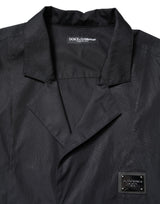 Dolce & Gabbana Black Short Sleeves Button Down Casual Shirt