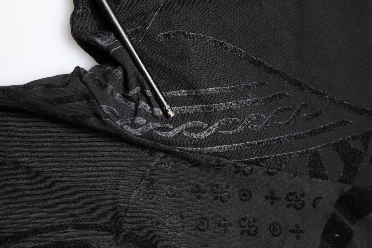 Dolce & Gabbana Black Cotton Bandana Logo Crew Neck T-shirt