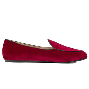 Charles Philip Red Velvet Loafer