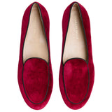 Charles Philip Red Velvet Loafer