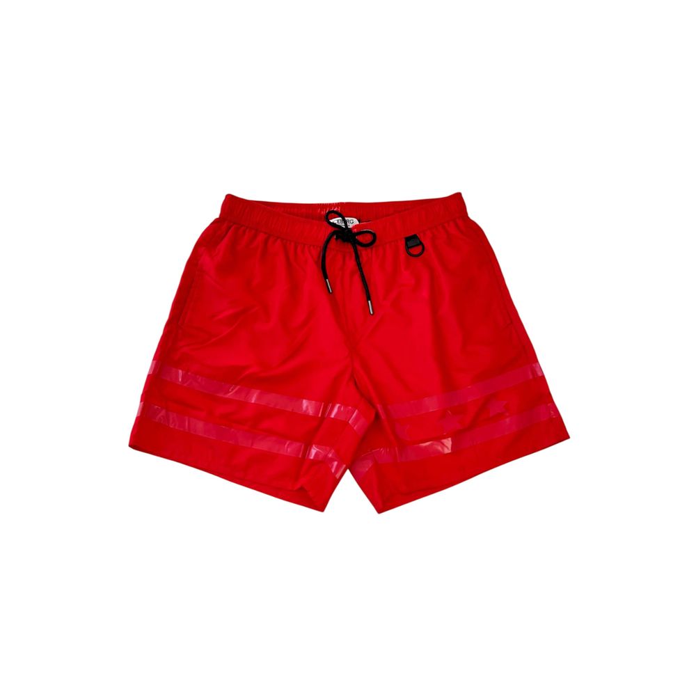Iceberg Red Polyester Men Swimwear Short
