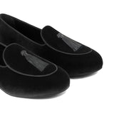 Charles Philip Black Velvet Loafer