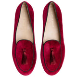 Charles Philip Red Velvet Loafer