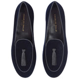 Charles Philip Blue Velvet Loafer