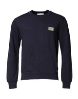 Dolce & Gabbana Dark Blue Logo Crew Neck Pullover Sweater