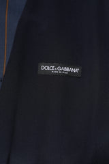 Dolce & Gabbana Blue Stripes Wool Formal Men Waistcoat Vest