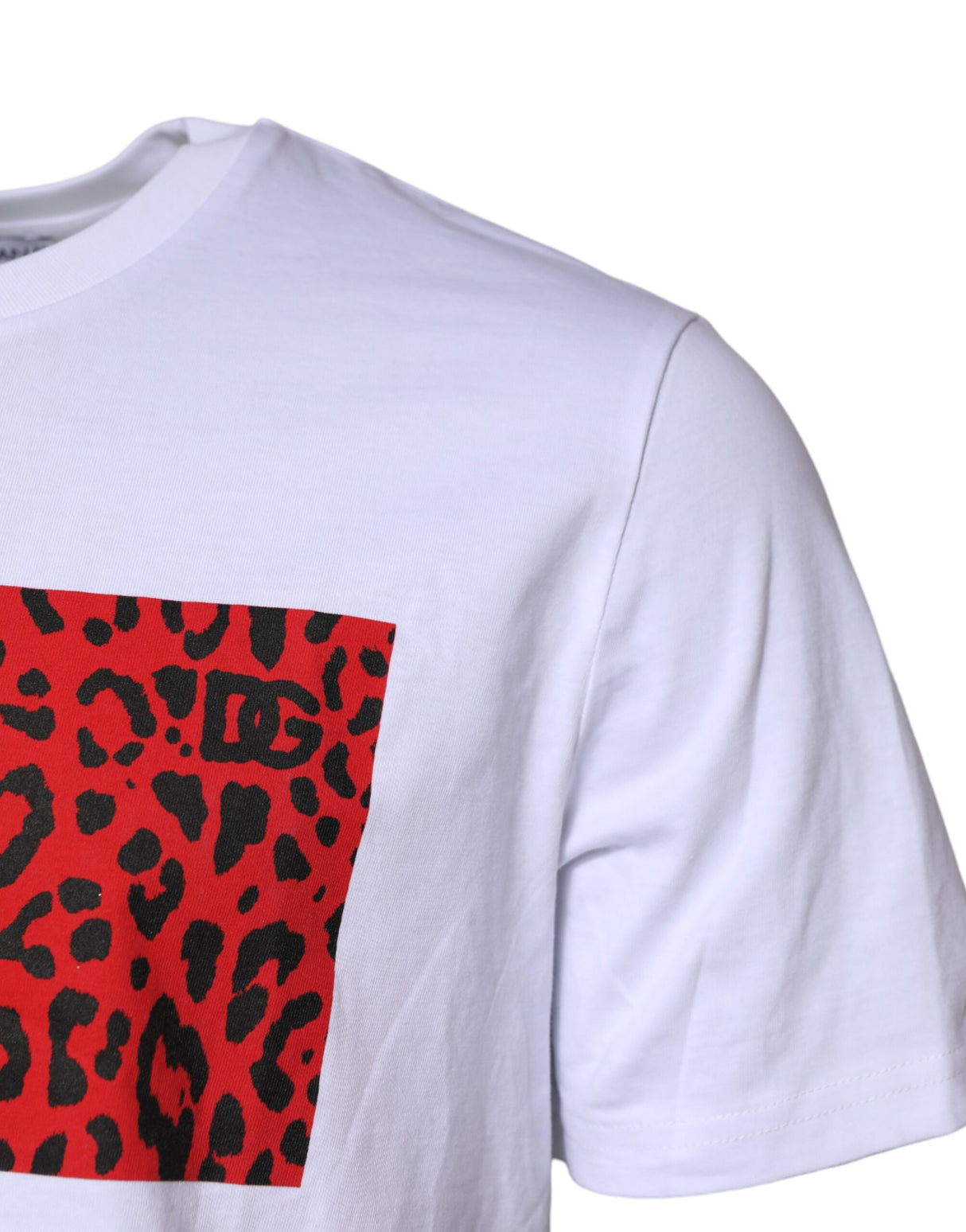 Dolce & Gabbana White Cotton Short Sleeves Crew Neck T-shirt