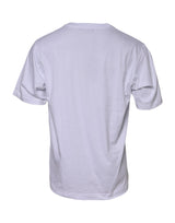 Dolce & Gabbana White Cotton Logo Print Crew Neck T-shirt