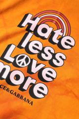 Dolce & Gabbana Orange Purple Printed Round Neck T-shirt