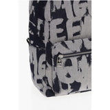 Alexander McQueen Jacquard Denim METROPOLITAN Backpack with Monogram Motif